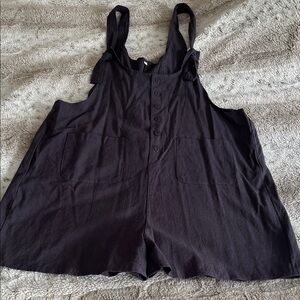 Women's Black Sleeveless Romper